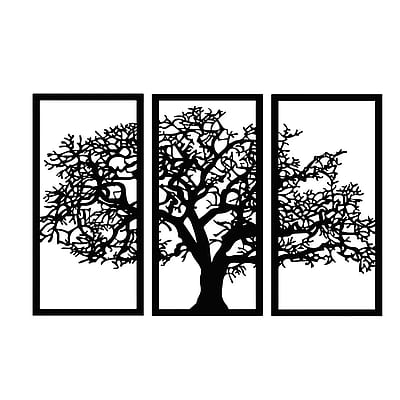 Quadro vazado árvore da vida em MDF preto