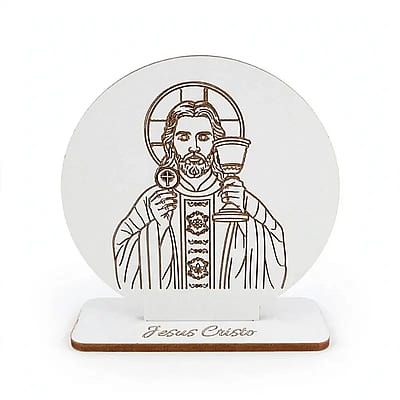 Capa — Placa decorativa Jesus Cristo com suporte