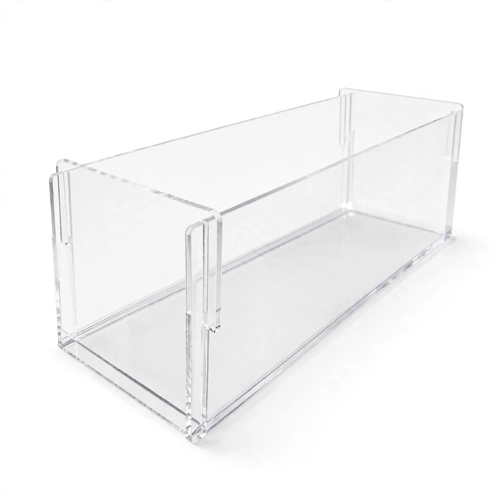 Porta-bolo Slice Cake em acrílico transparente, apresentado em fundo branco.